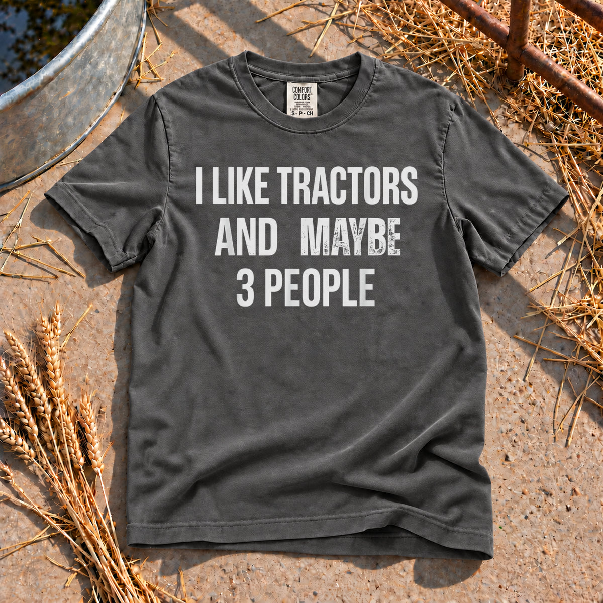 I Like Tractors T-Shirt in Pepper