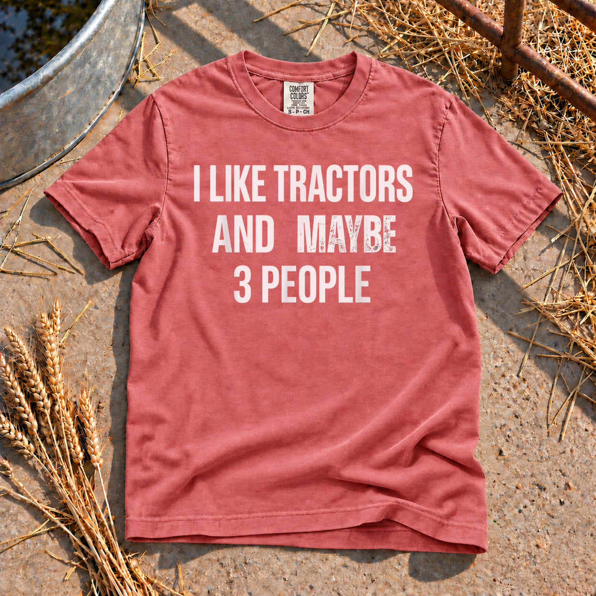I Like Tractors T-Shirt in Watermelon