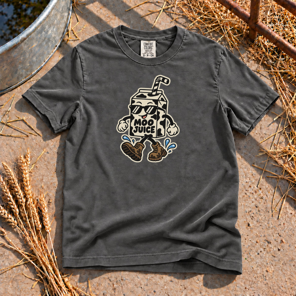 Moo Juice T-Shirt in Pepper