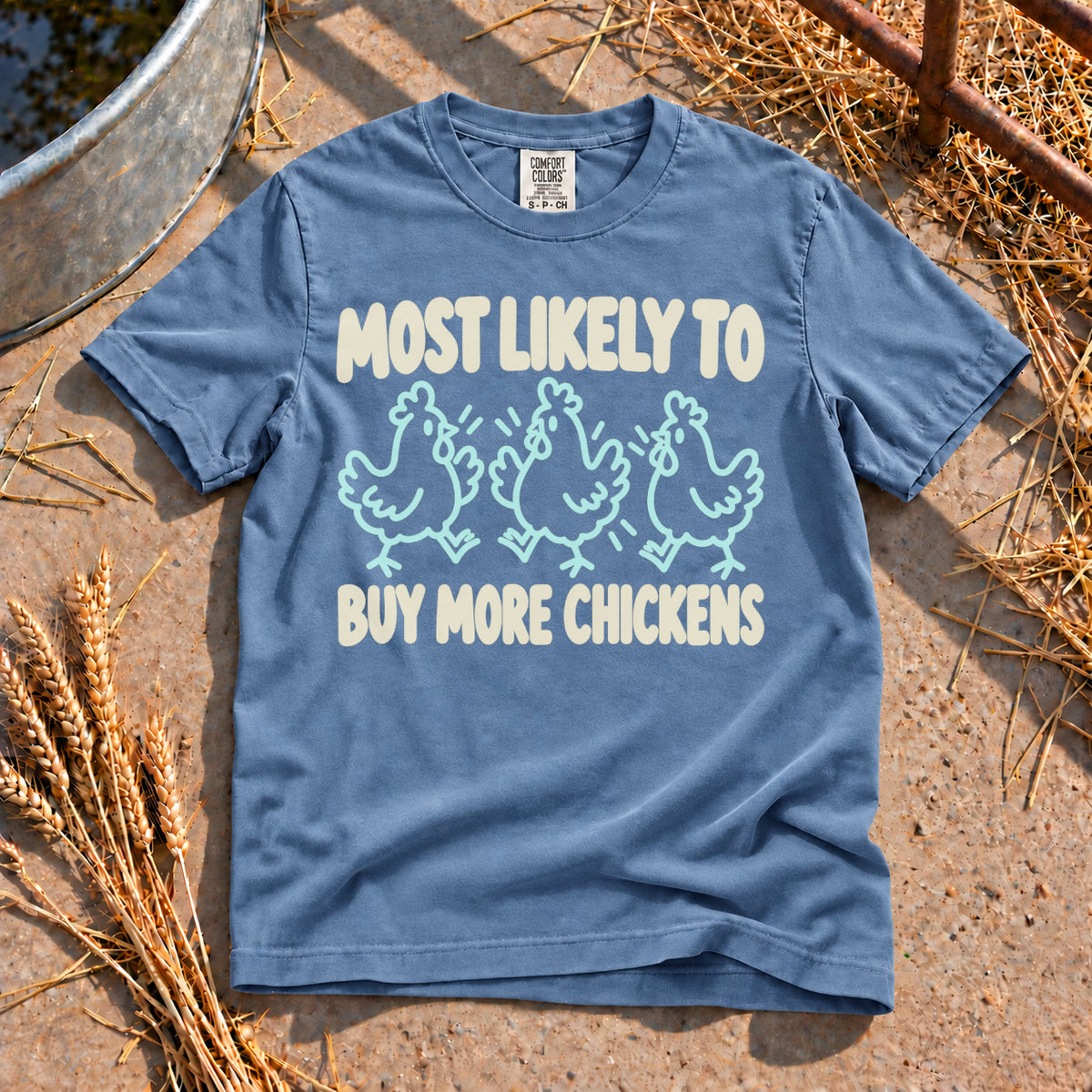 Most Likely To T-Shirt in Blue Jean