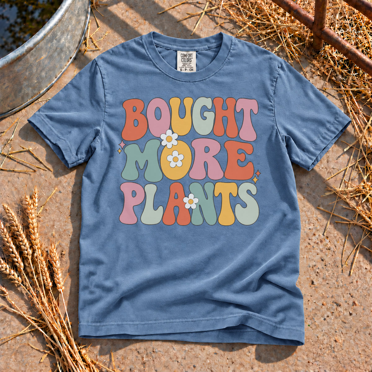 Bought More Plants T-Shirt in Blue Jean