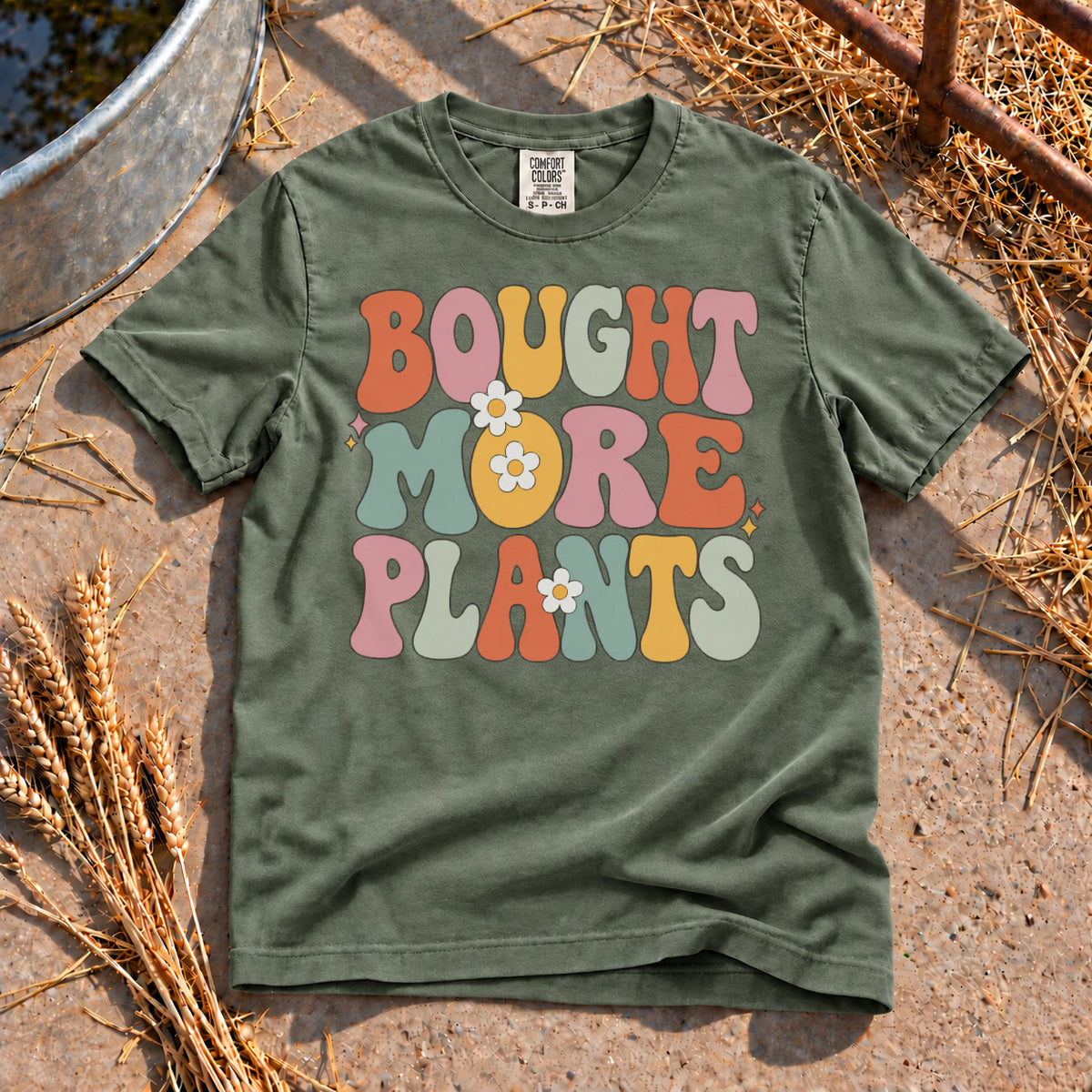 Bought More Plants T-Shirt in Moss