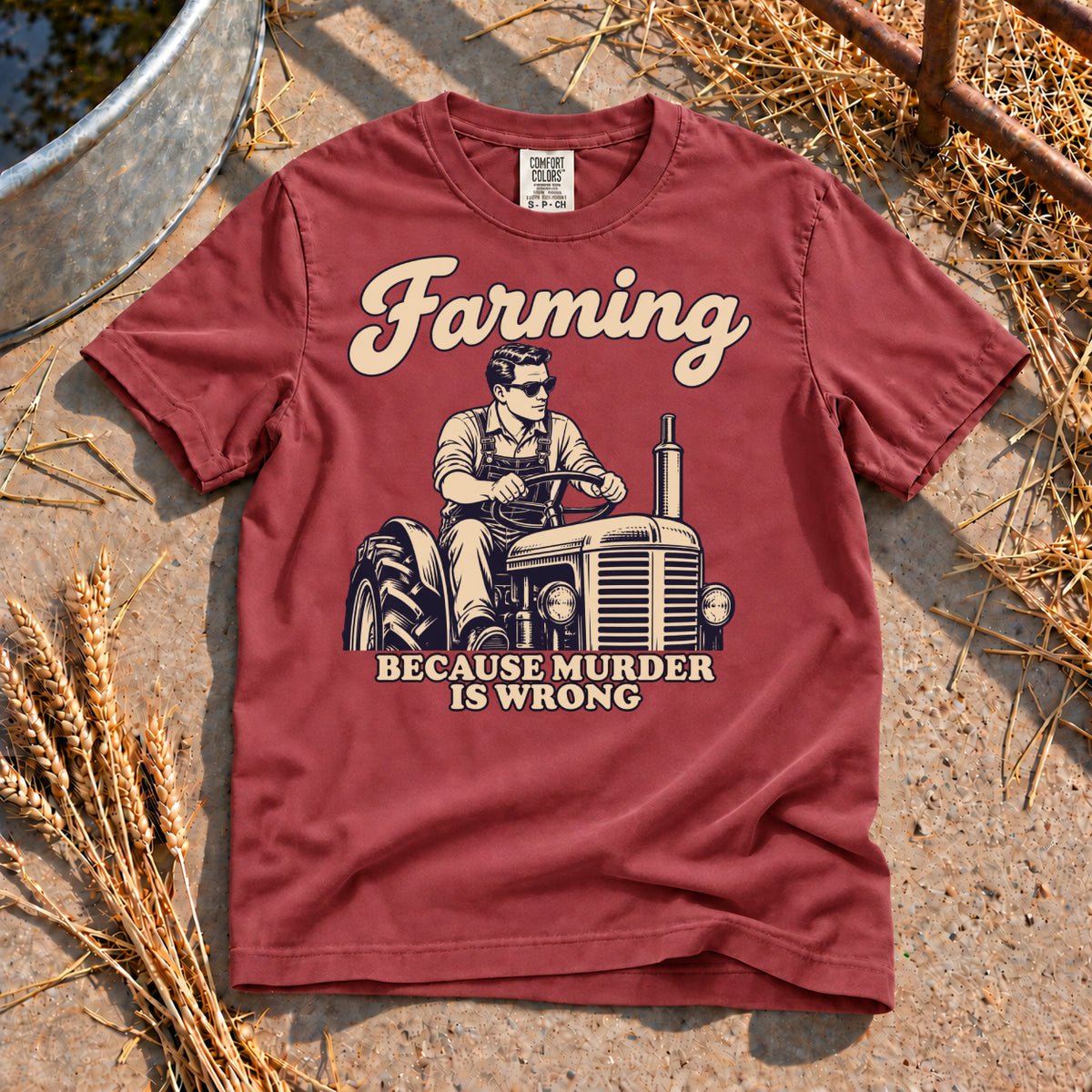 Murder is Wrong T-Shirt in Brick