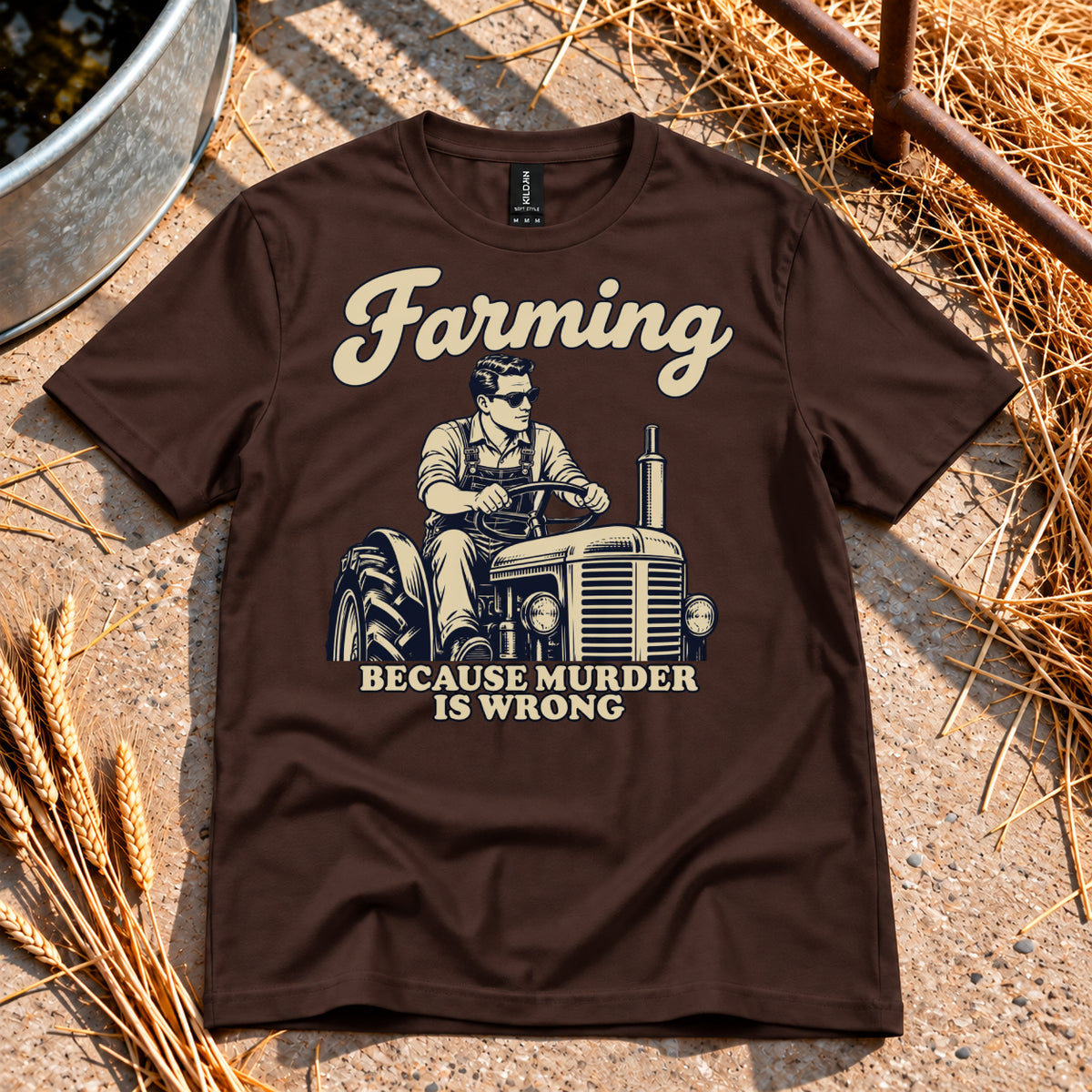 Murder is Wrong T-Shirt in Dark Chocolate