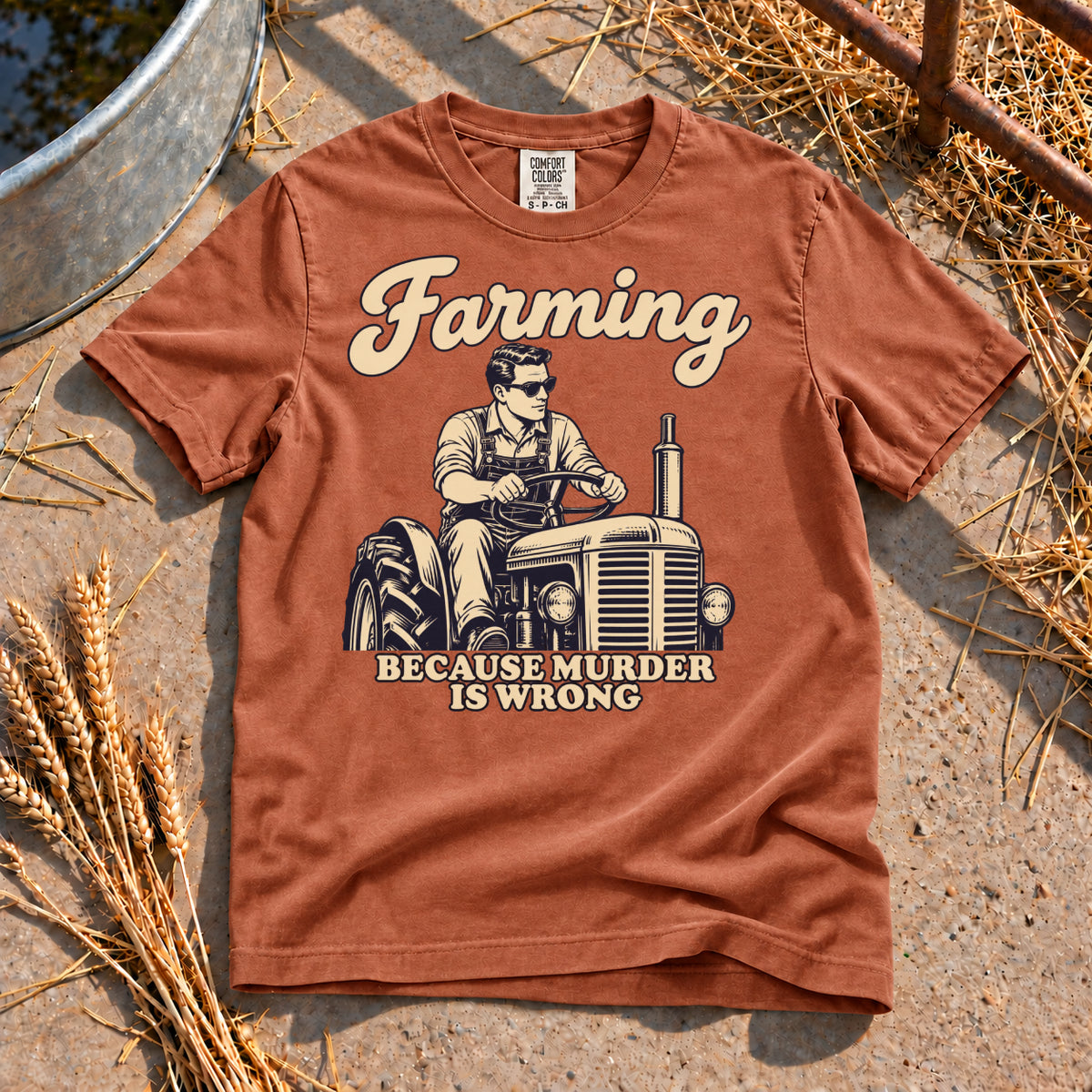 Murder is Wrong T-Shirt in Yam