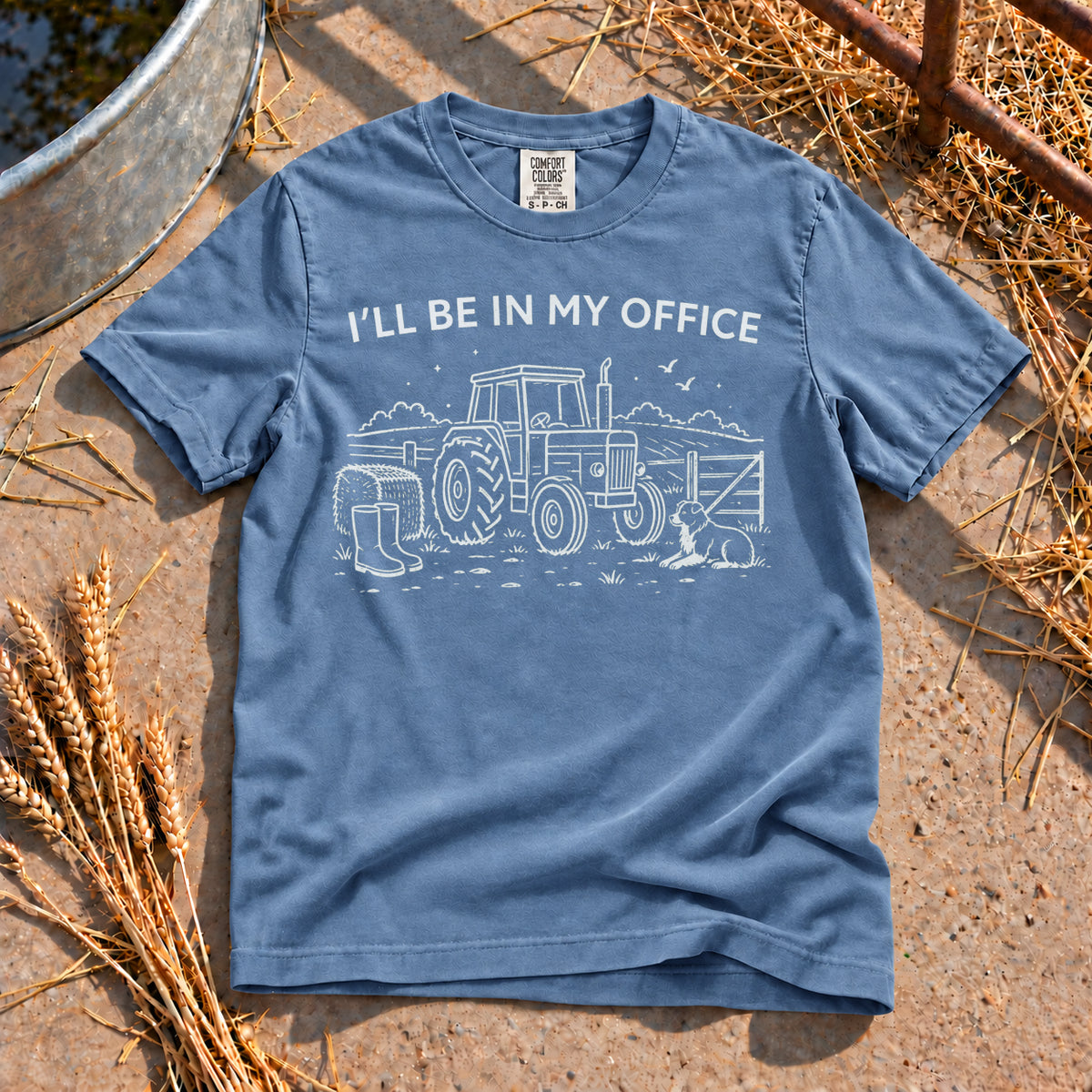 My Office T-Shirt in Blue Jean
