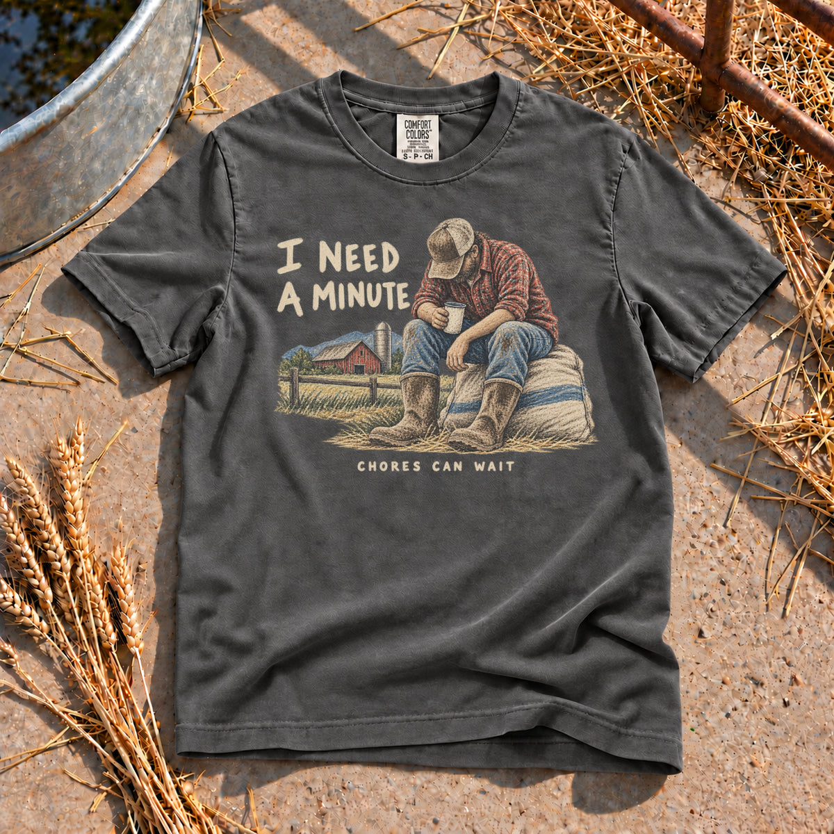I Need A Minute T-Shirt in Pepper