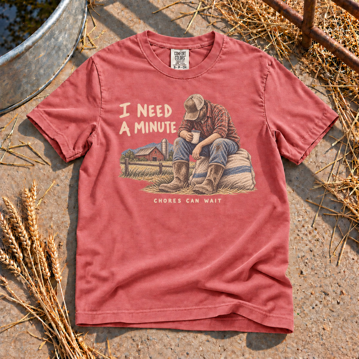 I Need A Minute T-Shirt in Watermelon
