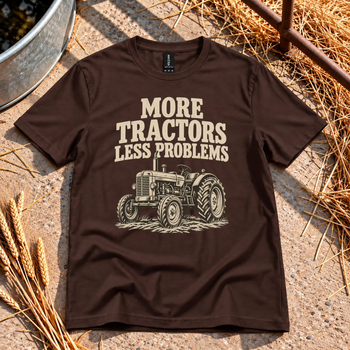 Less Problems T-Shirt in Dark Chocolate