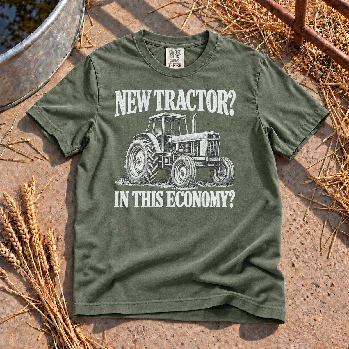 In This Economy T-Shirt in Moss