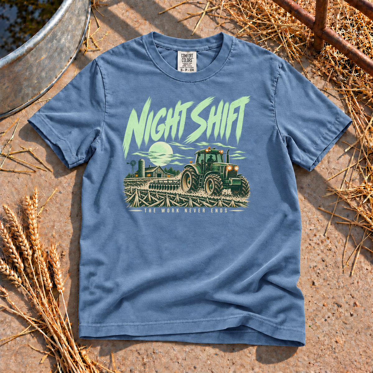 Night Shift T-Shirt in Blue Jean
