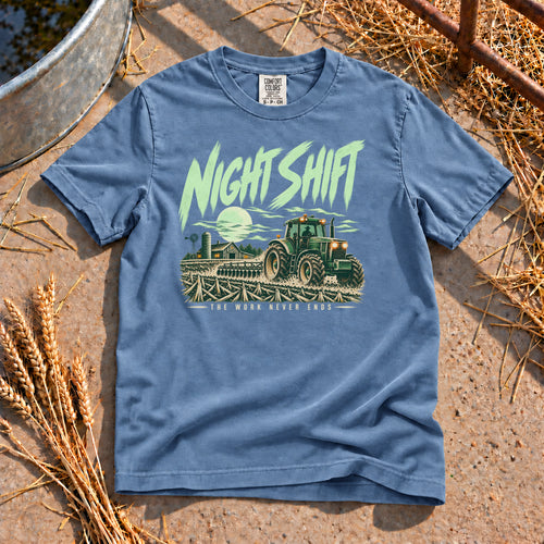 Night Shift T-Shirt in Blue Jean