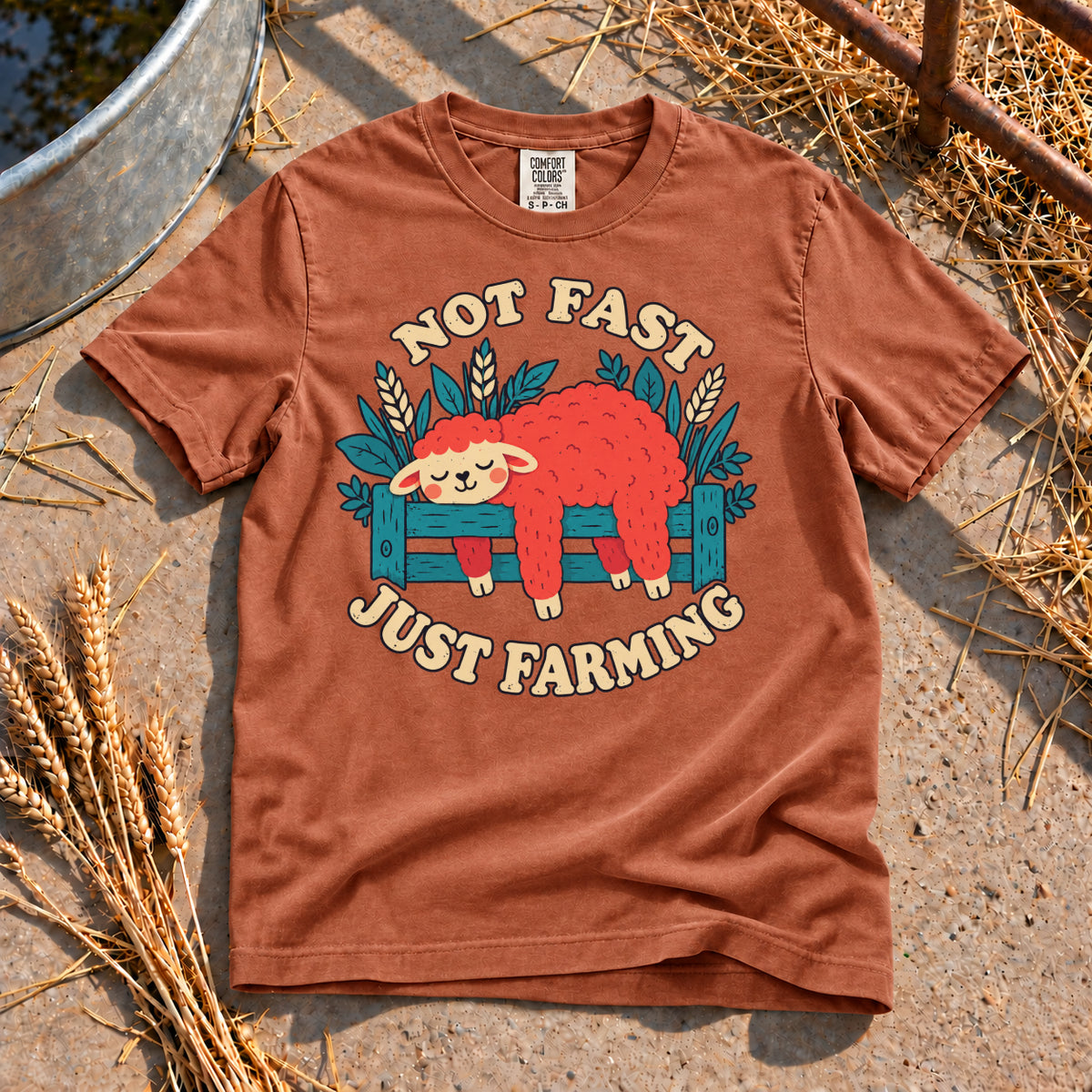 Not Fast Just Farming T-Shirt in Yam