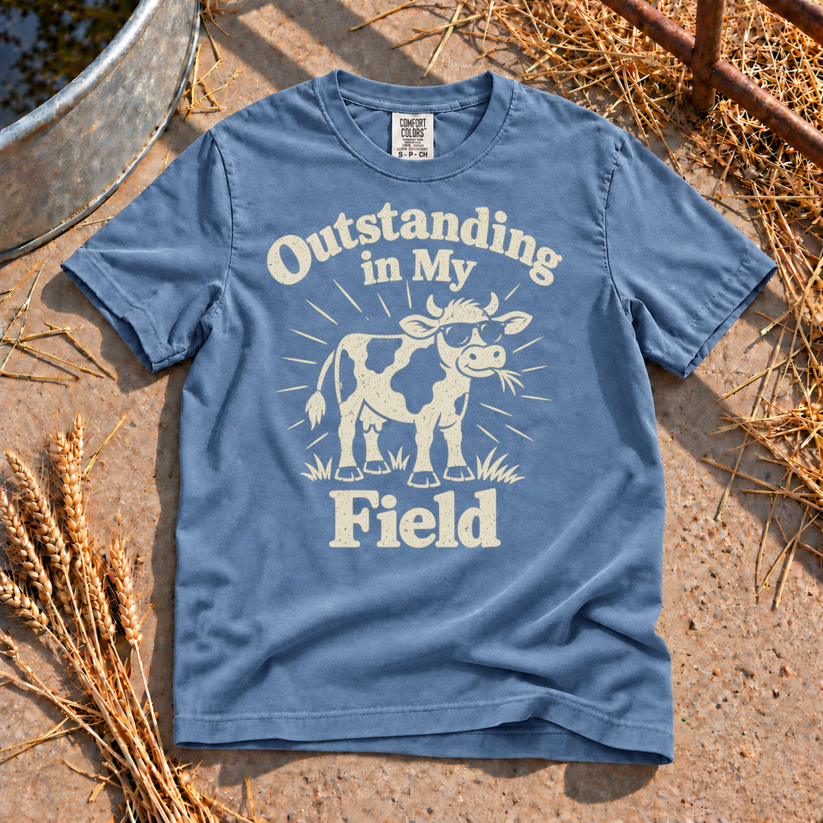 Outstanding T-Shirt in Blue Jean