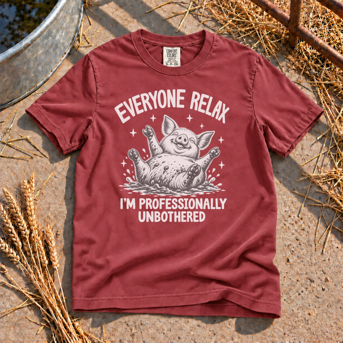 Professionally Unbothered T-Shirt in Brick