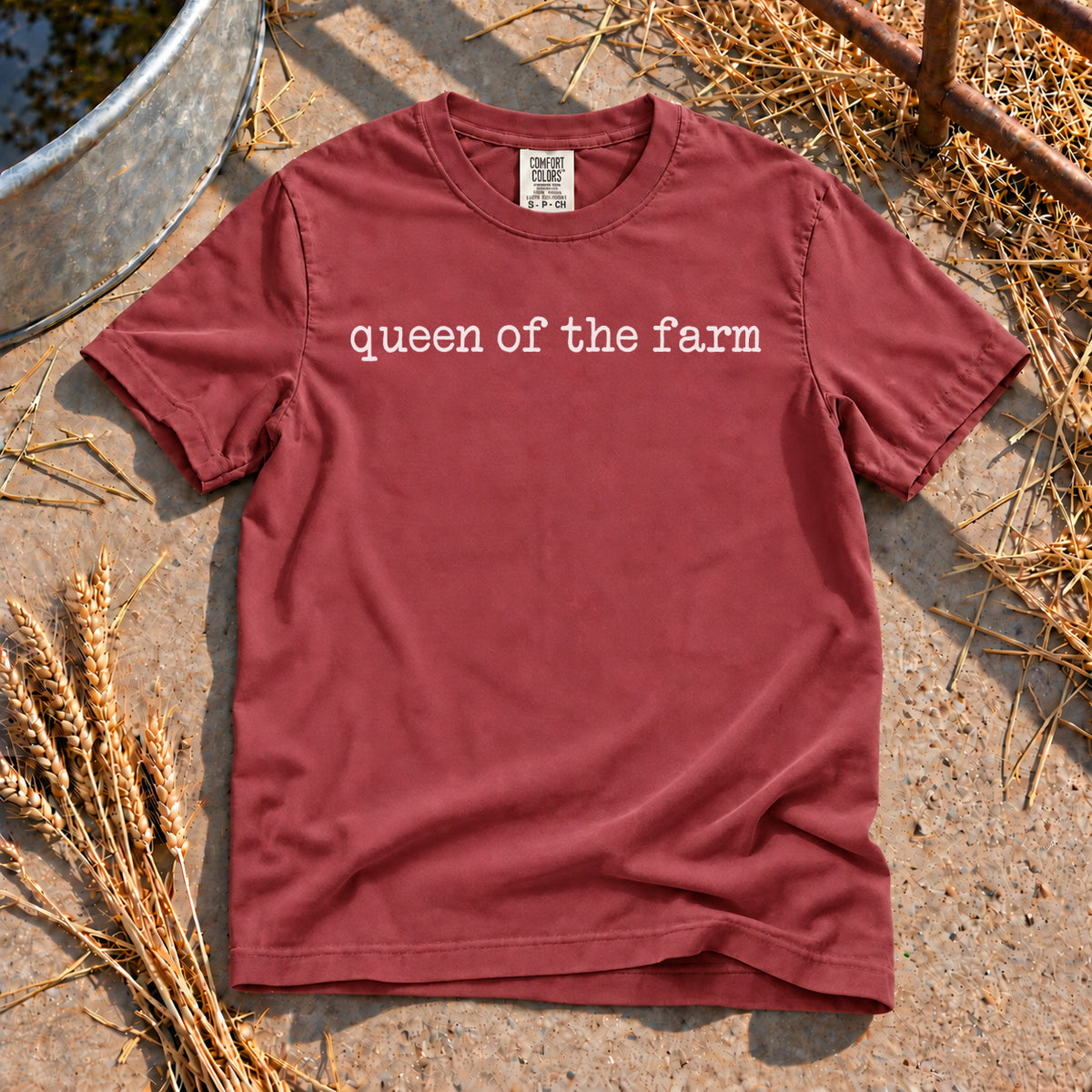 Queen of the Farm T-Shirt in Brick