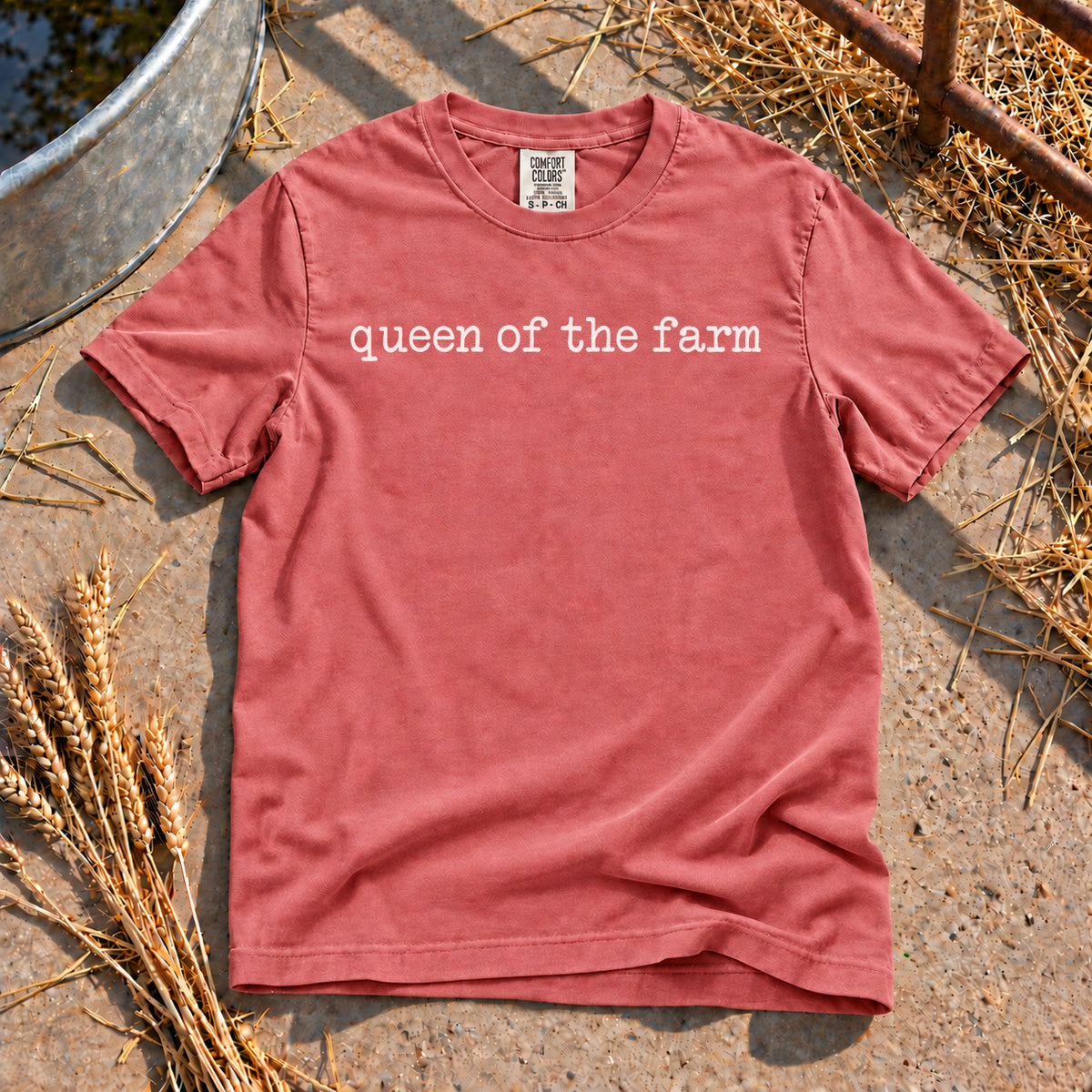 Queen of the Farm T-Shirt in Watermelon