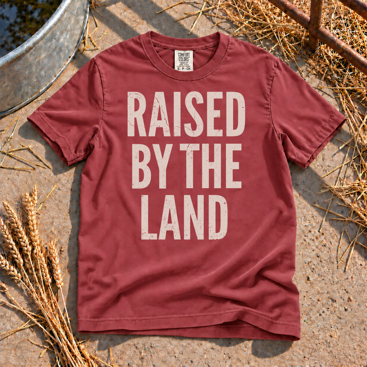 Raised By The Land T-Shirt in Brick