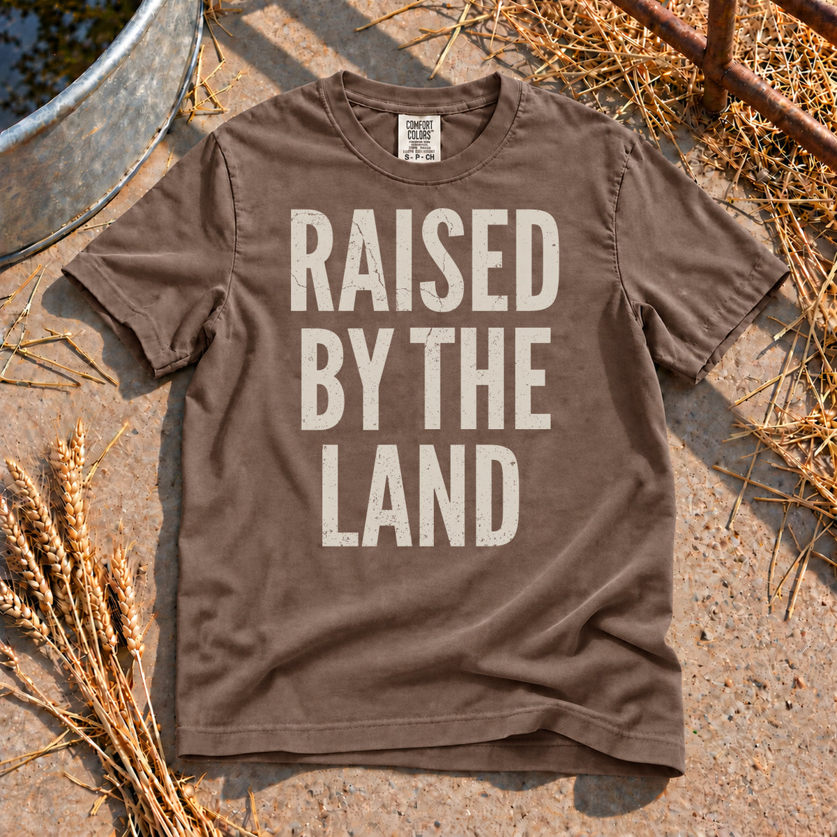 Raised By The Land T-Shirt in Espresso