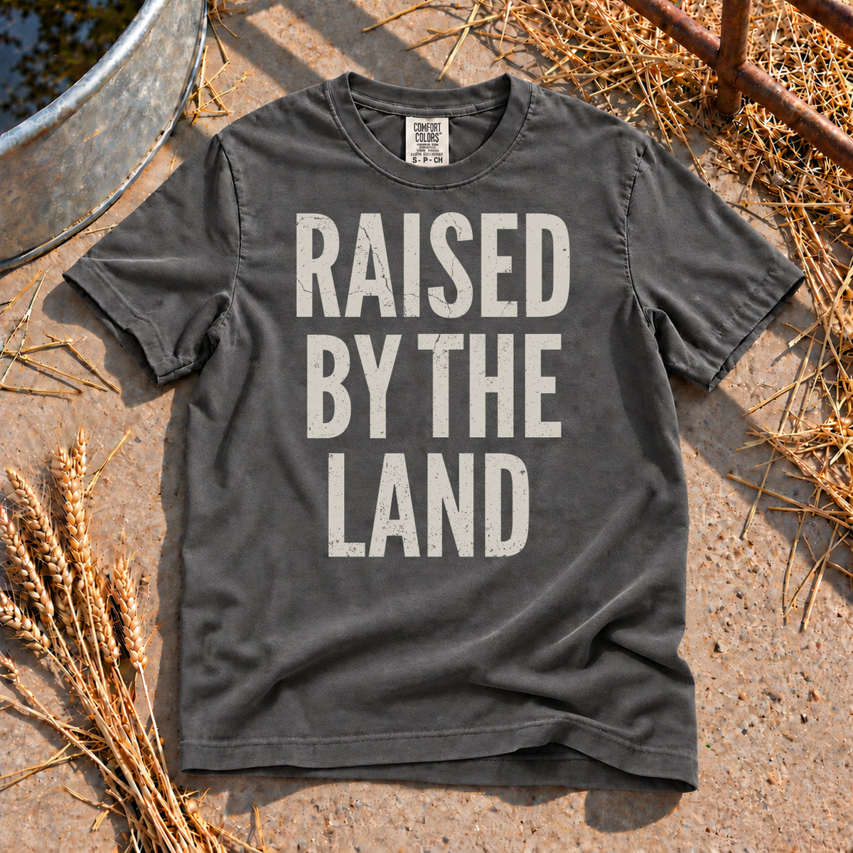 Raised By The Land T-Shirt in Pepper