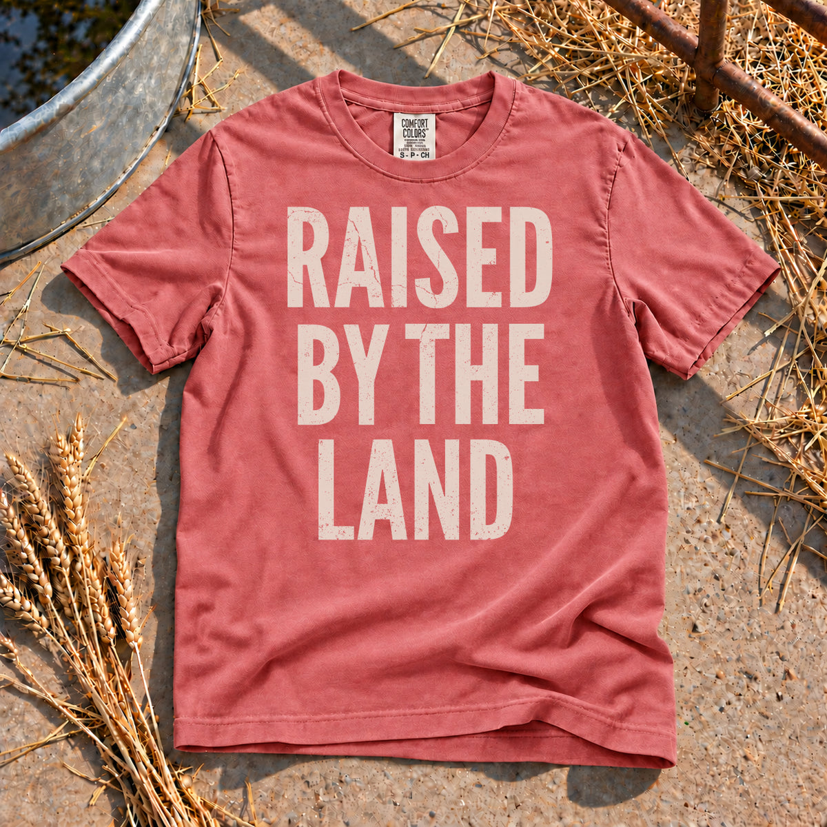 Raised By The Land T-Shirt in Watermelon