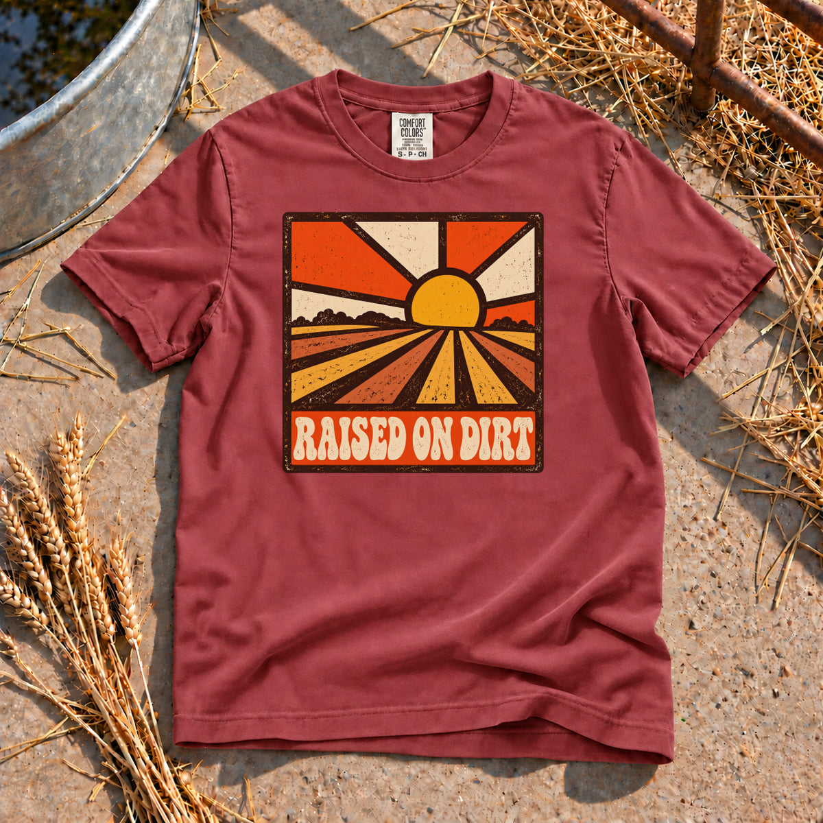 Raised In Dirt T-Shirt in Brick