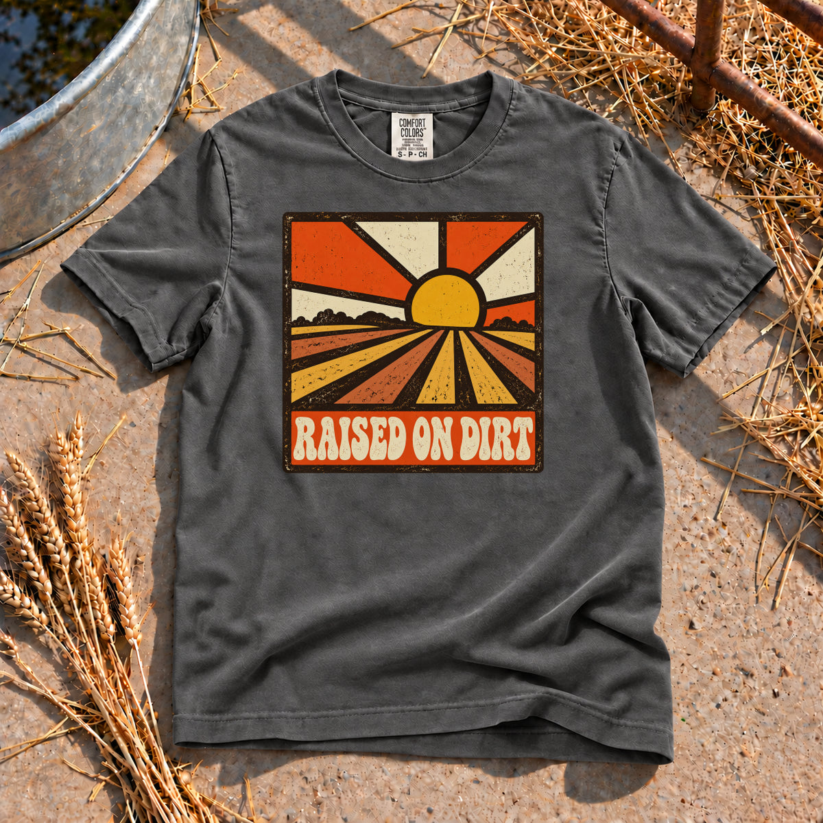 Raised In Dirt T-Shirt in Pepper