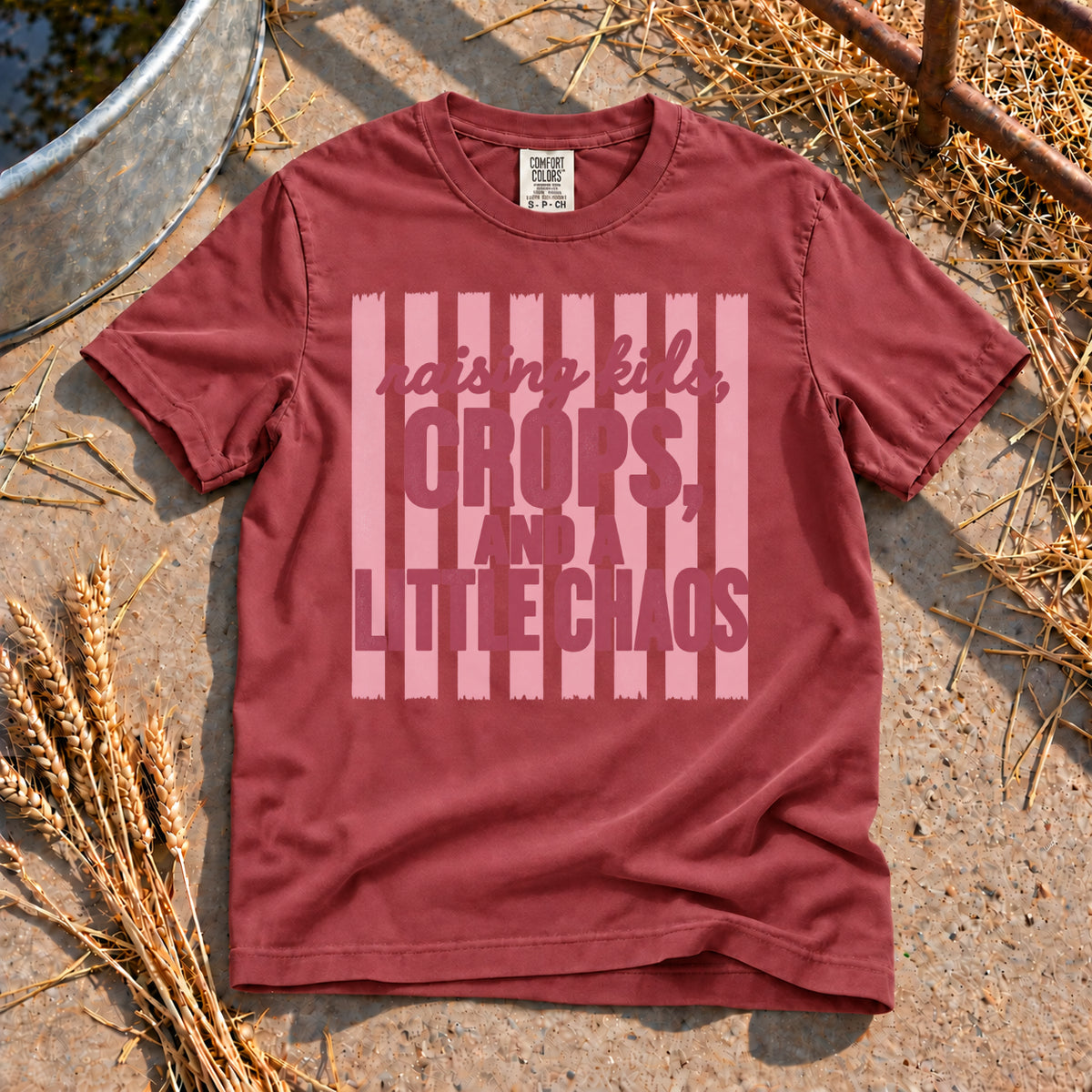 Raising Kids T-Shirt in Brick