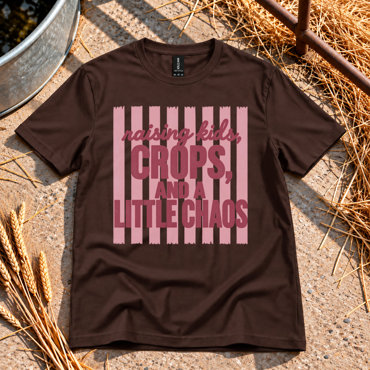 Raising Kids T-Shirt in Dark Chocolate