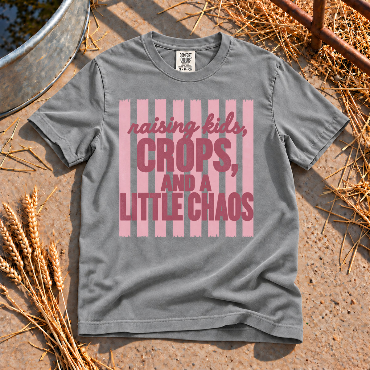 Raising Kids T-Shirt in Grey