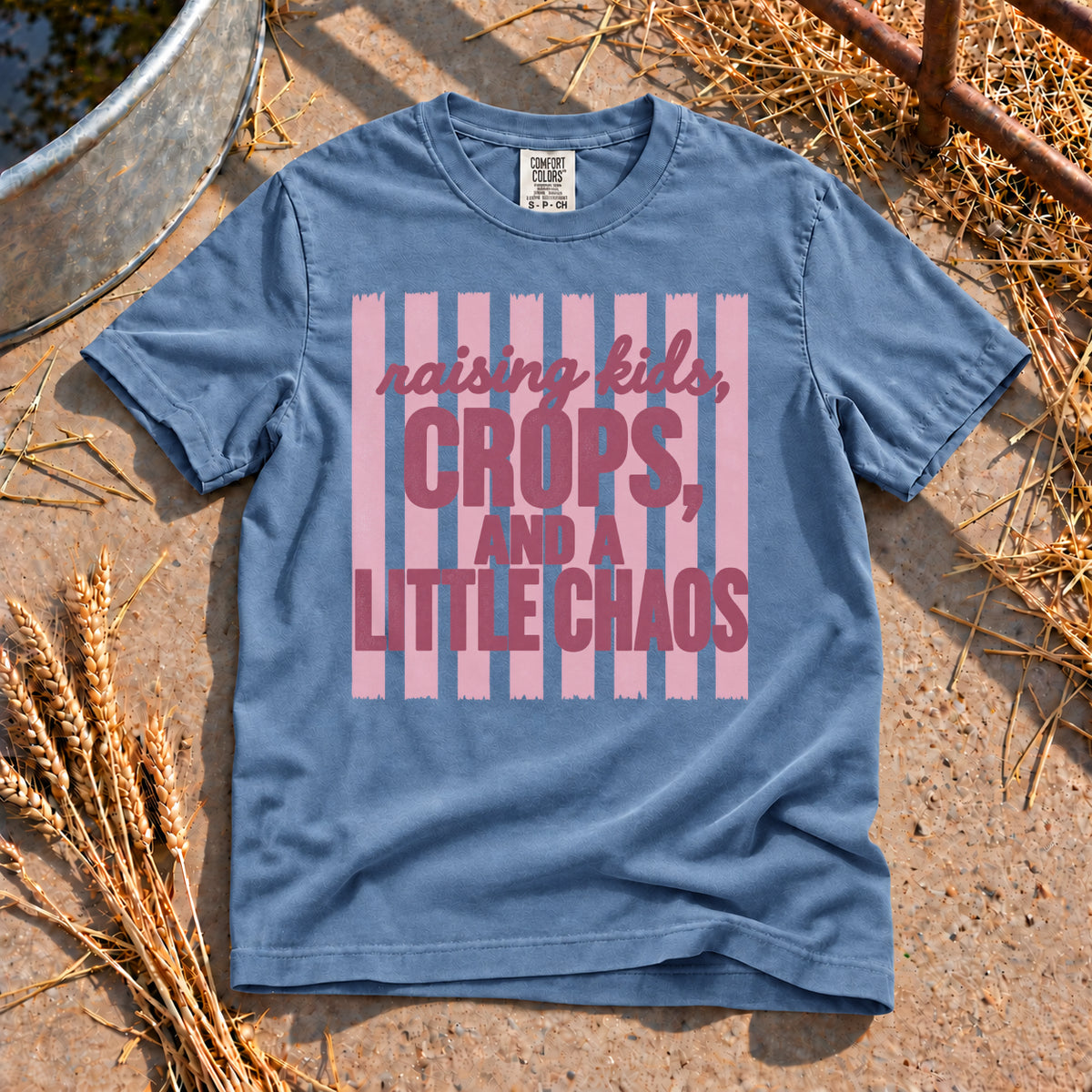 Raising Kids T-Shirt in Blue Jean