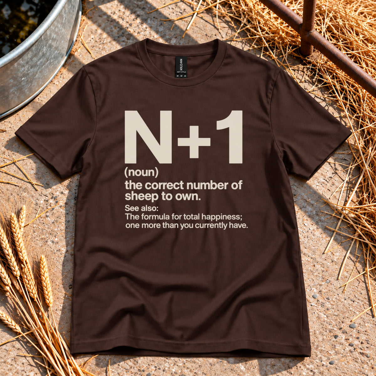 Sheep Math T-Shirt in Dark Chocolate