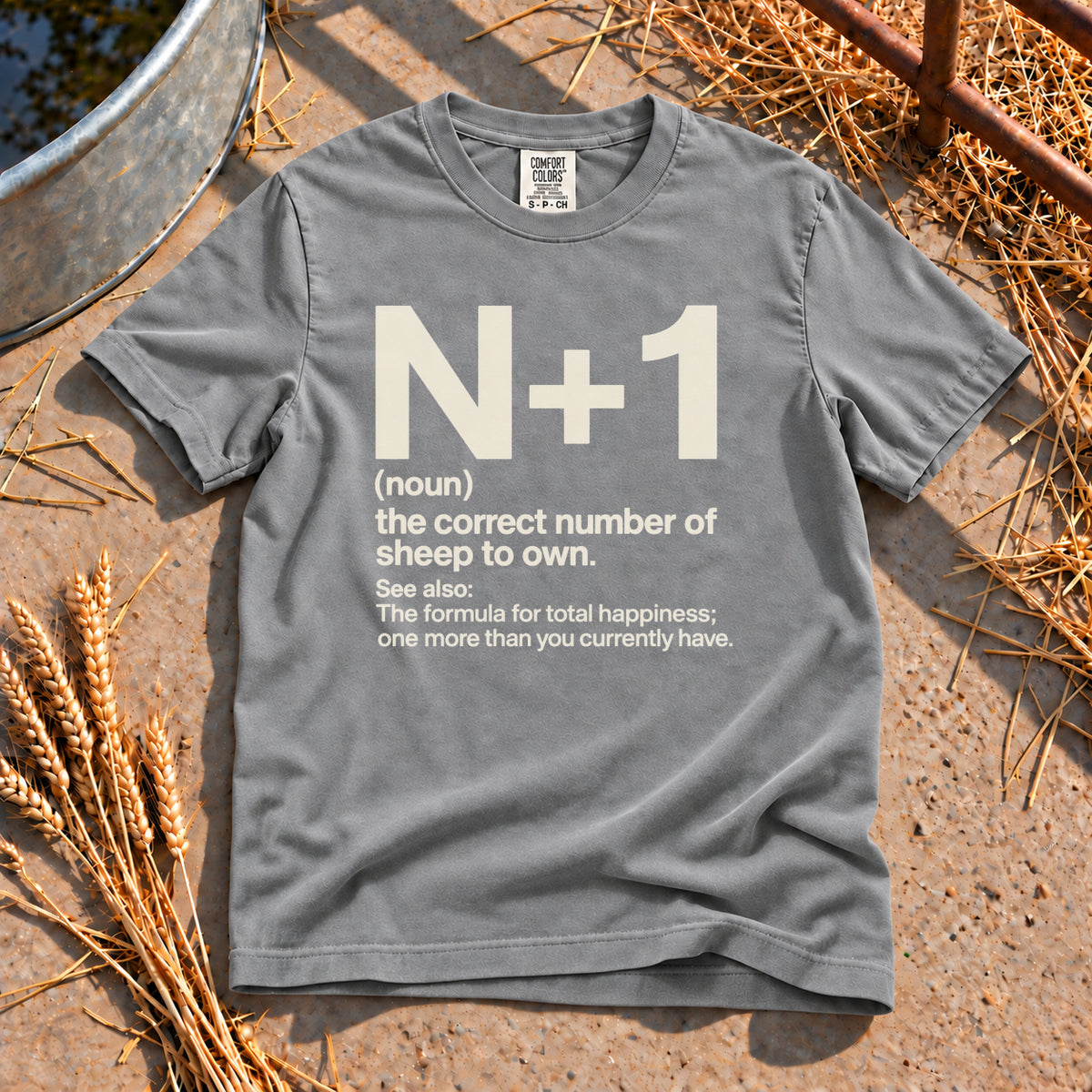 Sheep Math T-Shirt in Grey