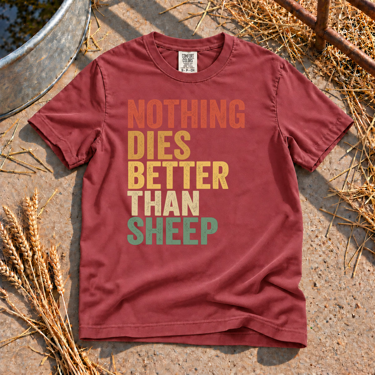 Sheep Skills T-Shirt in Brick