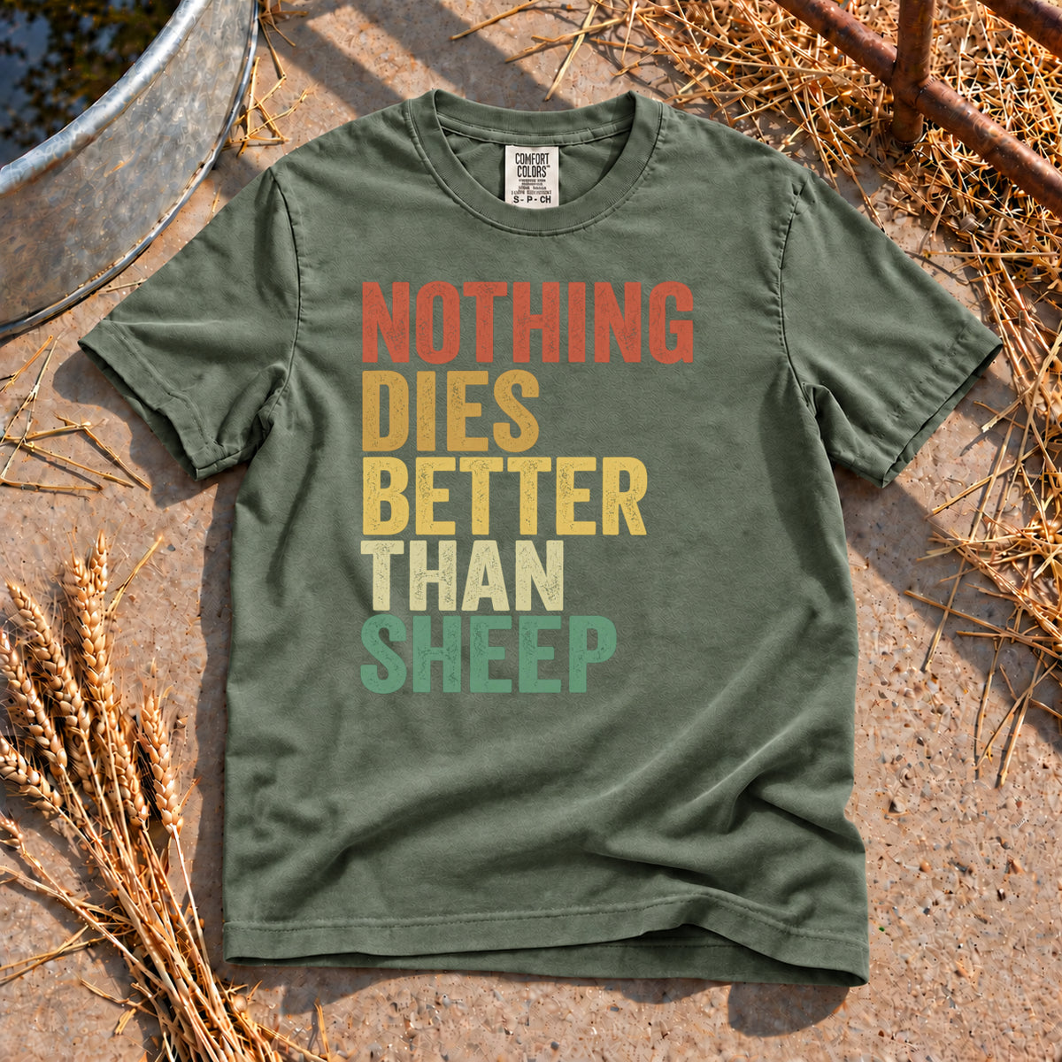 Sheep Skills T-Shirt in Moss