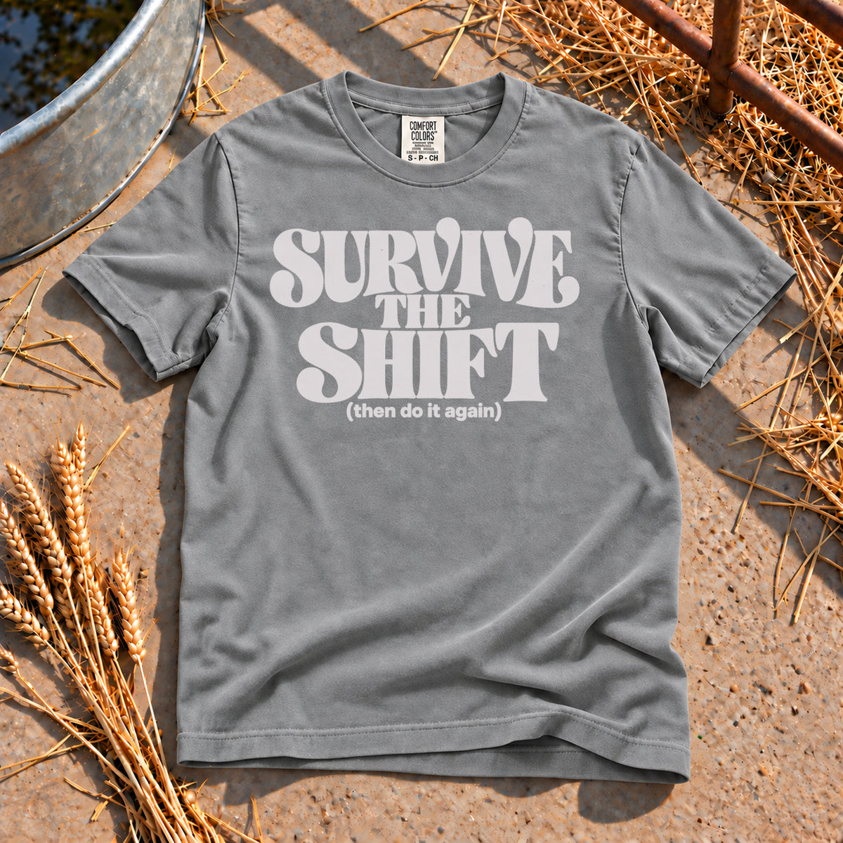 Survive the Shift T-Shirt in Grey