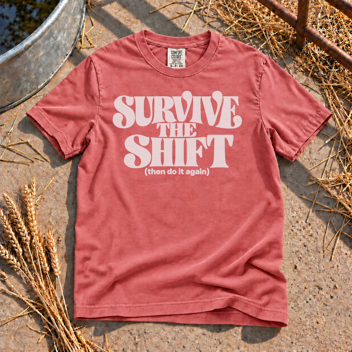 Survive the Shift T-Shirt in Watermelon