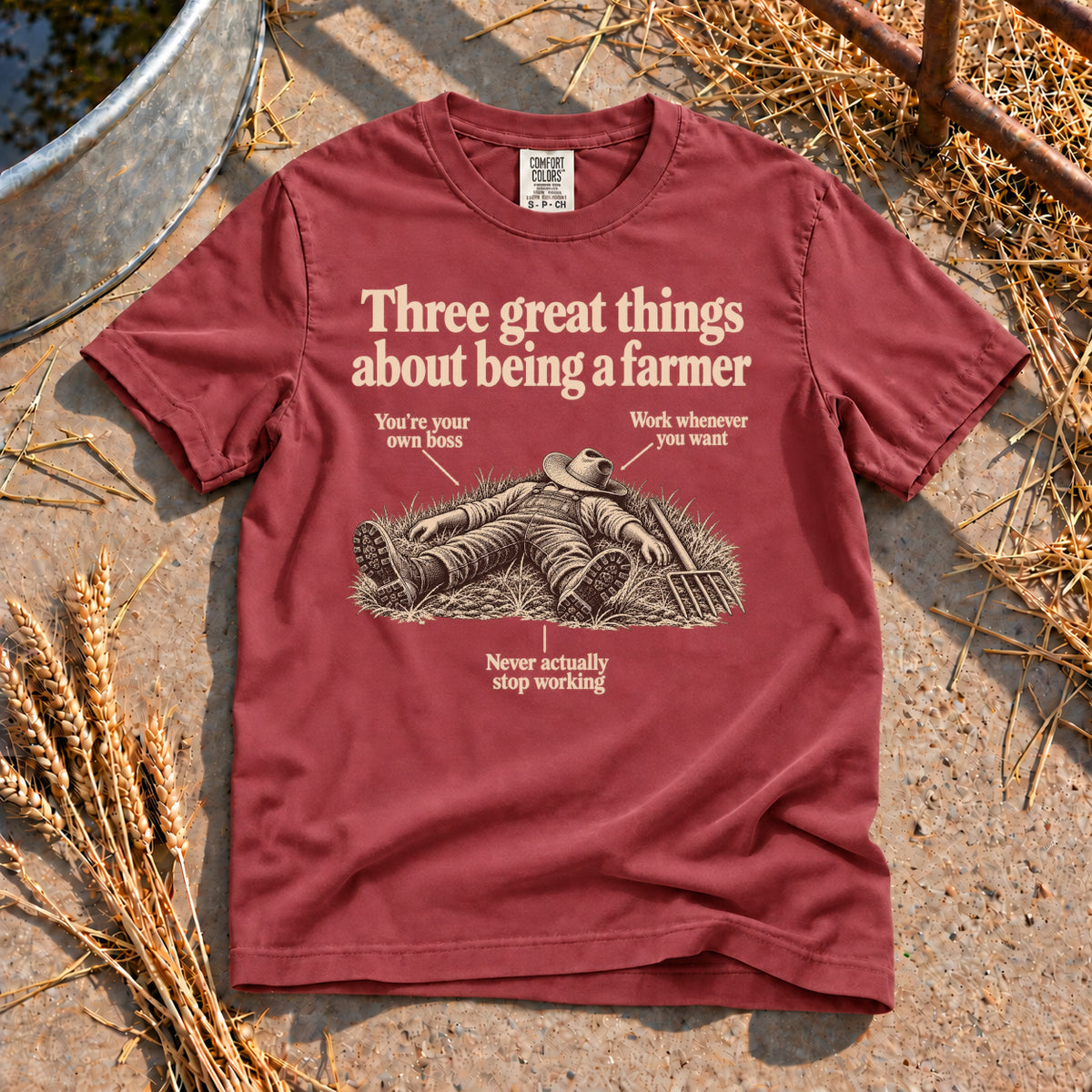 Three Great Things T-Shirt in Brick