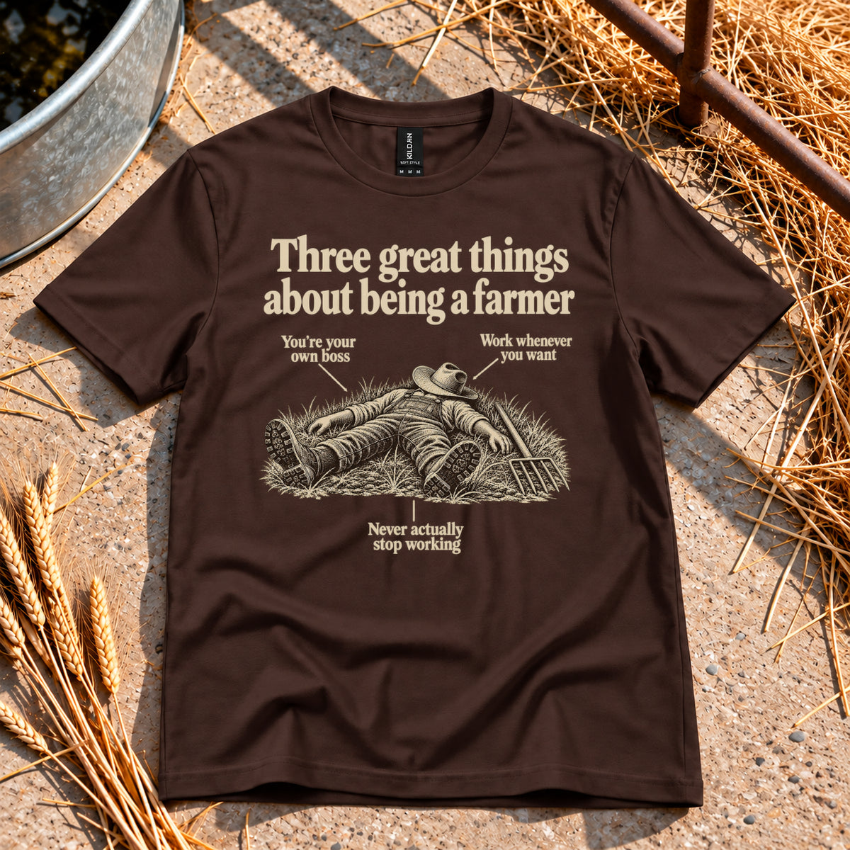 Three Great Things T-Shirt in Dark Chocolate