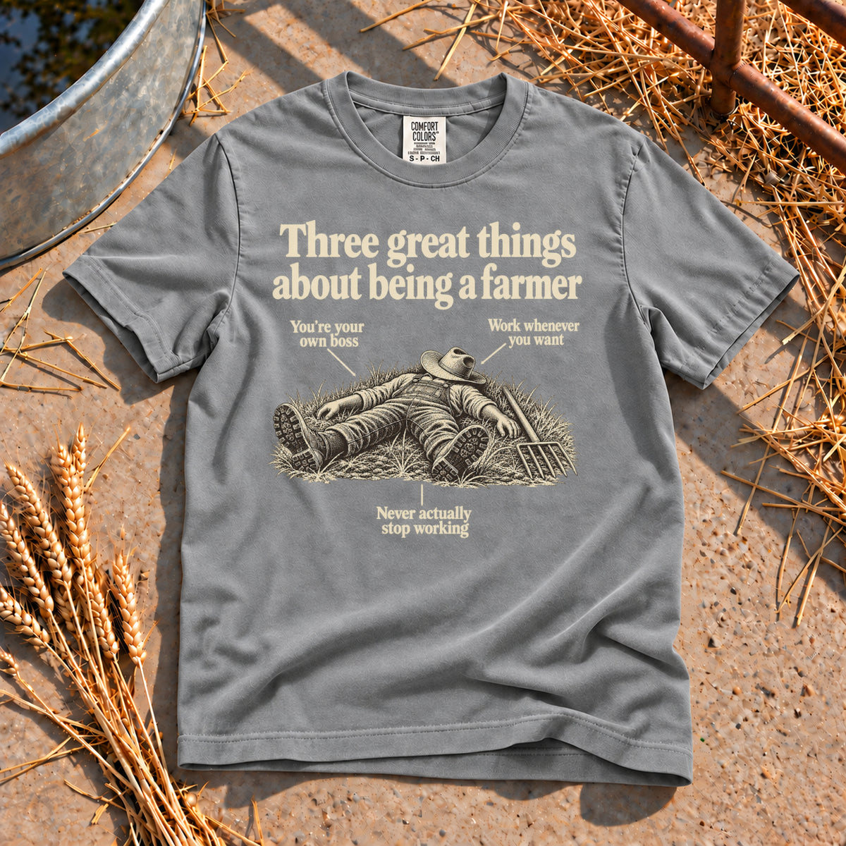 Three Great Things T-Shirt in Grey