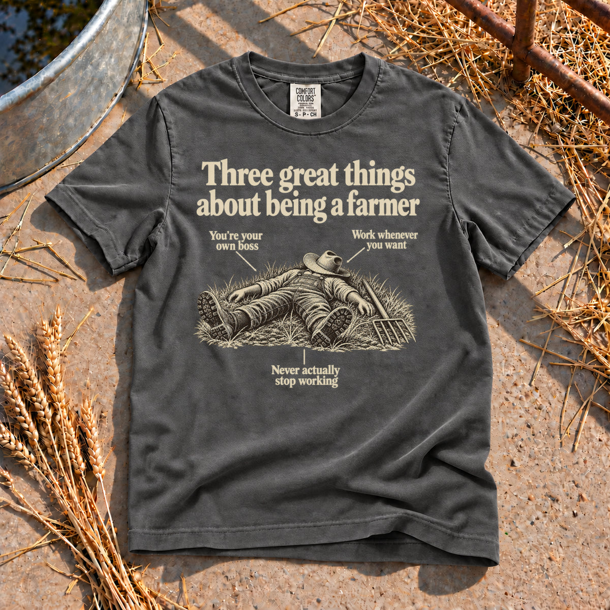 Three Great Things T-Shirt in Pepper