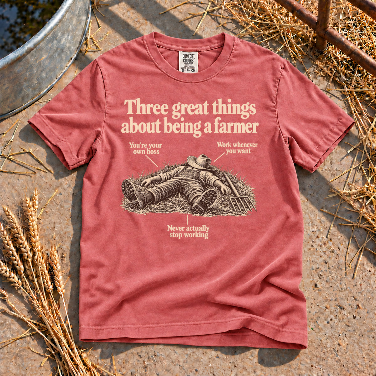 Three Great Things T-Shirt in Watermelon