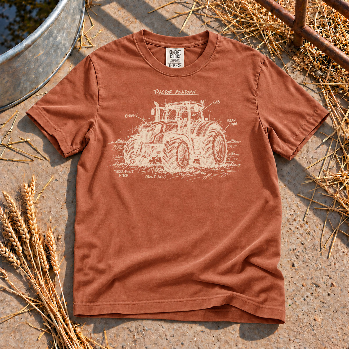 Tractor Anatomy T-Shirt in Yam