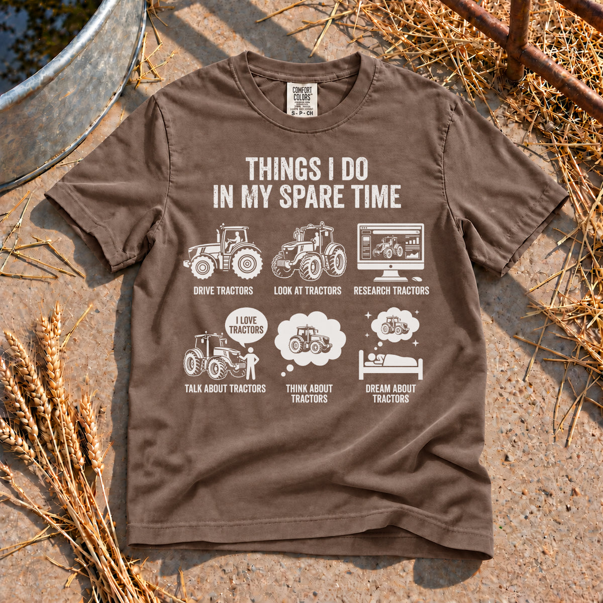 Tractor Mad T-Shirt in Espresso