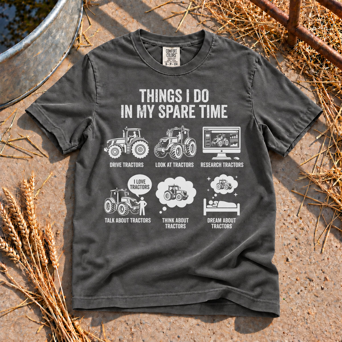 Tractor Mad T-Shirt in Pepper