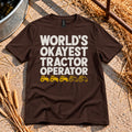 Tractor Operator T-Shirt in Dark Chocolate