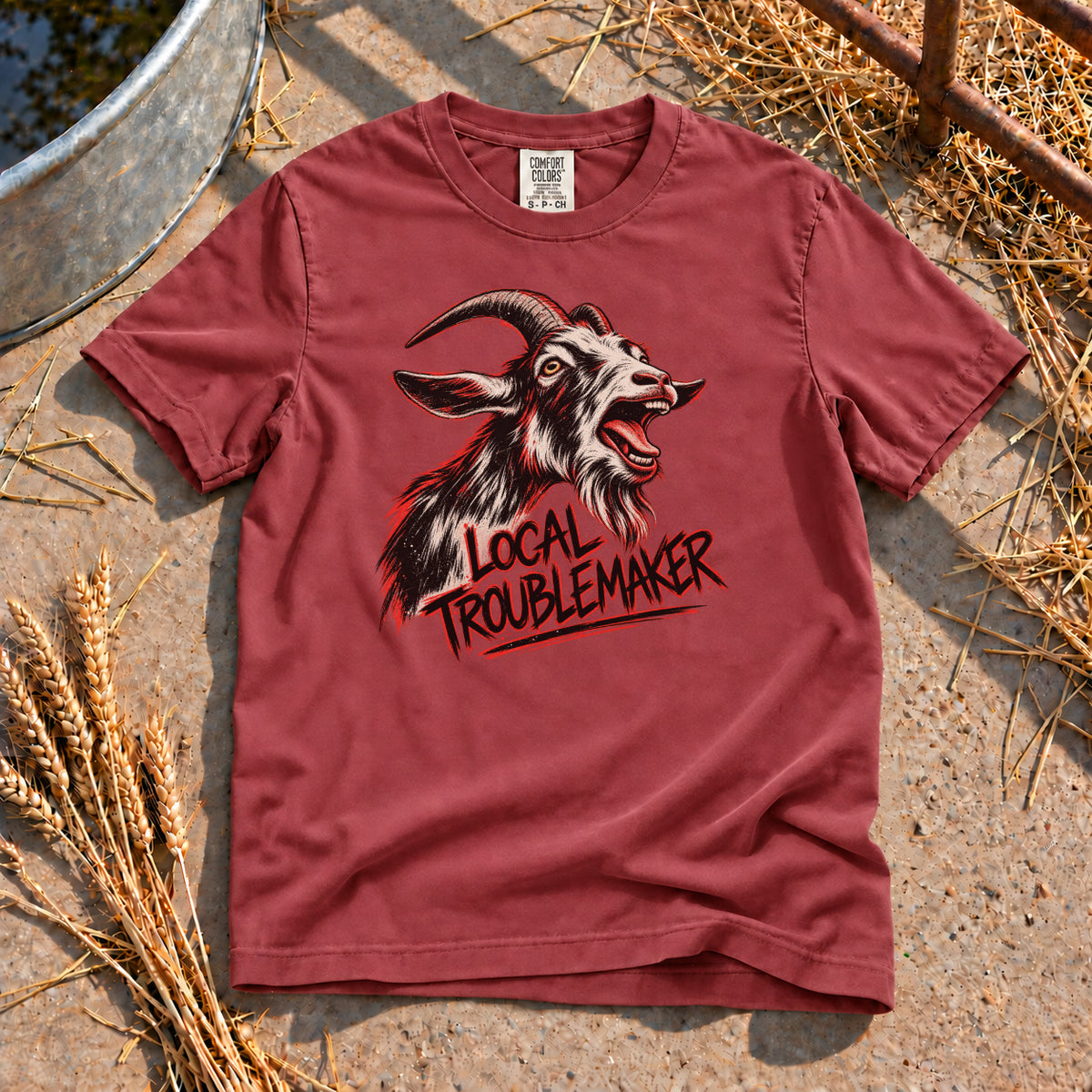 Local Troublemaker T-Shirt in Brick