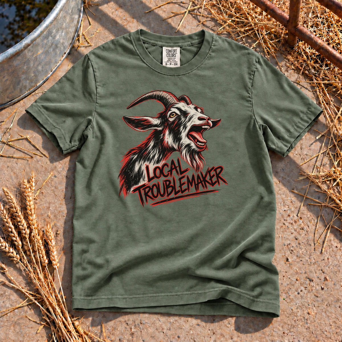 Local Troublemaker T-Shirt in Moss