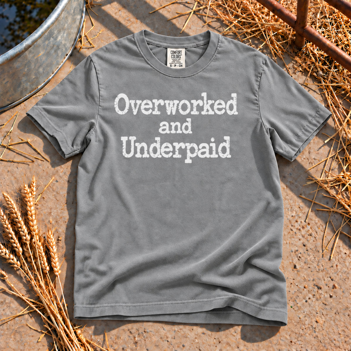 Overworked T-Shirt in Grey